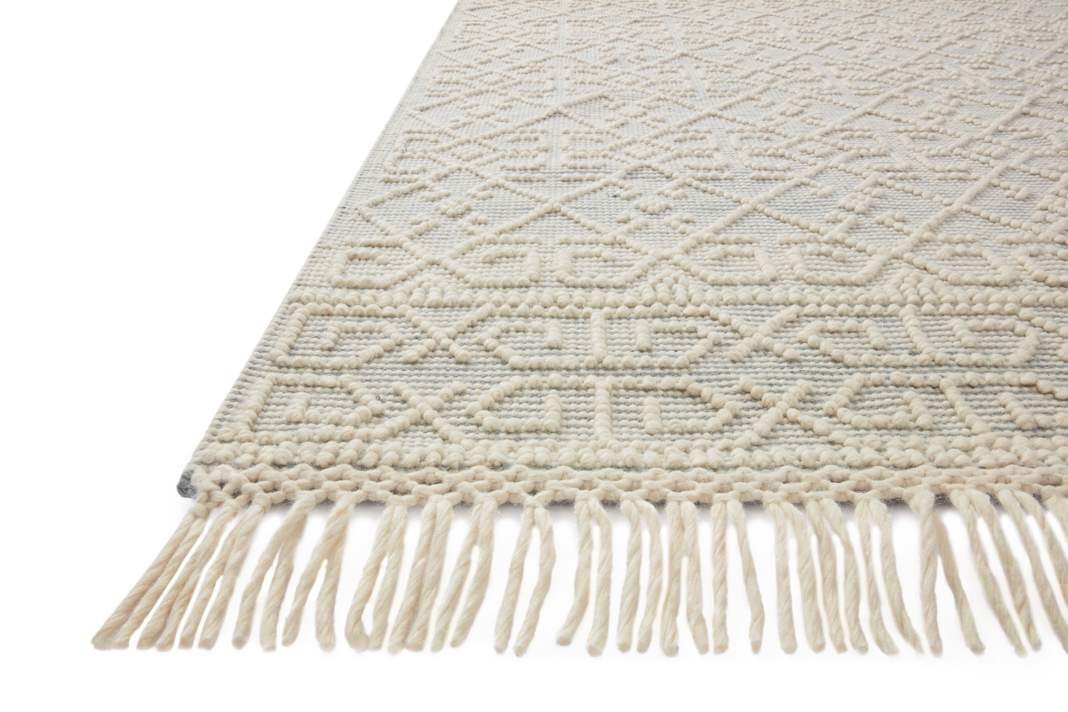 Loloi Noelle Ivory / Blue Geometric Area Rug 2'-0" x 5'-0"