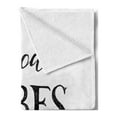 thumbnail image 2 of Chill Soft Flannel Fleece Throw Blanket, Hand Drawn Lettering Inspirational Phrase on White Backdrop Leaves Hearts, Cozy Plush for Indoor and Outdoor Use, 70" x 90", Black White Pink, by Ambesonne, 2 of 5