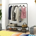 thumbnail image 2 of O'Force Clothing Garment Rack with Shelves, Metal Cloth Hanger Rack Stand Clothes Drying Rack for Hanging Clothes, 2 of 7