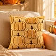 thumbnail image 7 of Pumpkin Decorative Throw Pillow with Textured Plush Pattern for Sofa Bed Chair and Autumn Harvest Home Decor, 7 of 7