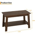 thumbnail image 2 of Industrial 2-Tier Coffee Table, 31.5" Narrow Storage Side Table with Rustic Finish for Living Room & Bedroom., 2 of 7