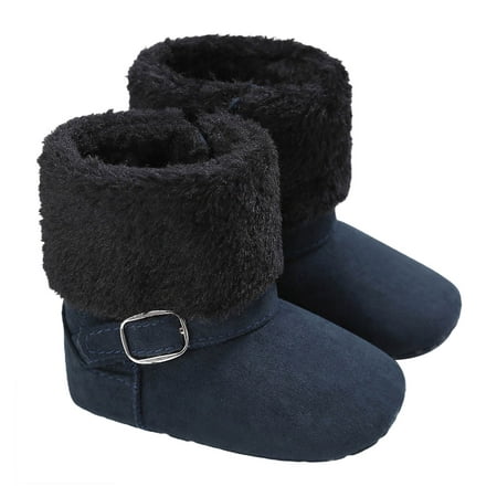 

HEVIRGO Winter Unisex 0-1 Year Old Baby Toddler High-top Warm Soft-soled Snow Boots