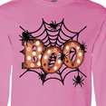 thumbnail image 4 of Inktastic Halloween Boo with Spiders in Web Long Sleeve T-Shirt, 4 of 5