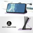 thumbnail image 3 of ELEHOLD Wallet Case for Samsung Galaxy A22 5G,Premium PU Leather with Card Holders Magnetic Clasp Kickstand Function Wriststrap Shockproof Purse Case for Samsung Galaxy A22 5G,Purple, 3 of 7