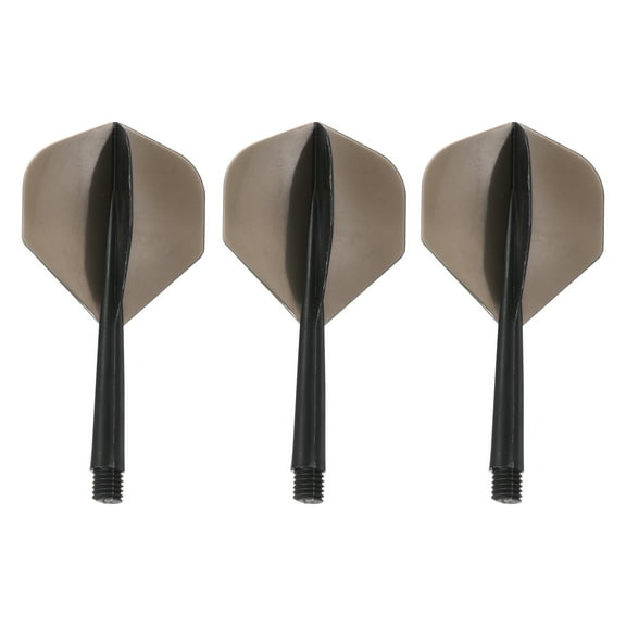 Uxcell Integrated Dart Shaft Flights, 3 Pack Durable Dart Flight Set, Black