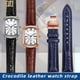 thumbnail image 2 of Correa de reloj de piel de cocodrilo Adaptador Rossini Reloj de pareja con esfera cuadrada 3401/2402 Hebilla de mariposa Cadena de reloj universal resistente al agua, 2 of 5