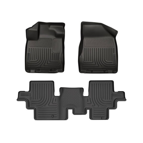 Husky Liners 93791 Weatherbeater Floor Mats Fit 2013-2020 Nissan Pathfinder Front/2nd Row Liners 3pc Black