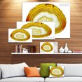 thumbnail image 3 of Yellow Agate with Geological Crystal - Large Abstract Canvas Artwork, 3 of 4