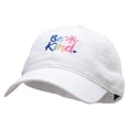 thumbnail image 2 of Be Kind Embroidered Garment Washed Cotton Twill Cap - White OSFM, 2 of 5