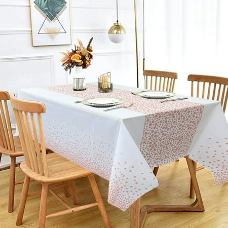 

CCWADH Disposable Tablecloth - Thickened Wavepoint Printed Plastic Table Cover for Holiday and Birthday Parties on Clearance Deals of The Week!