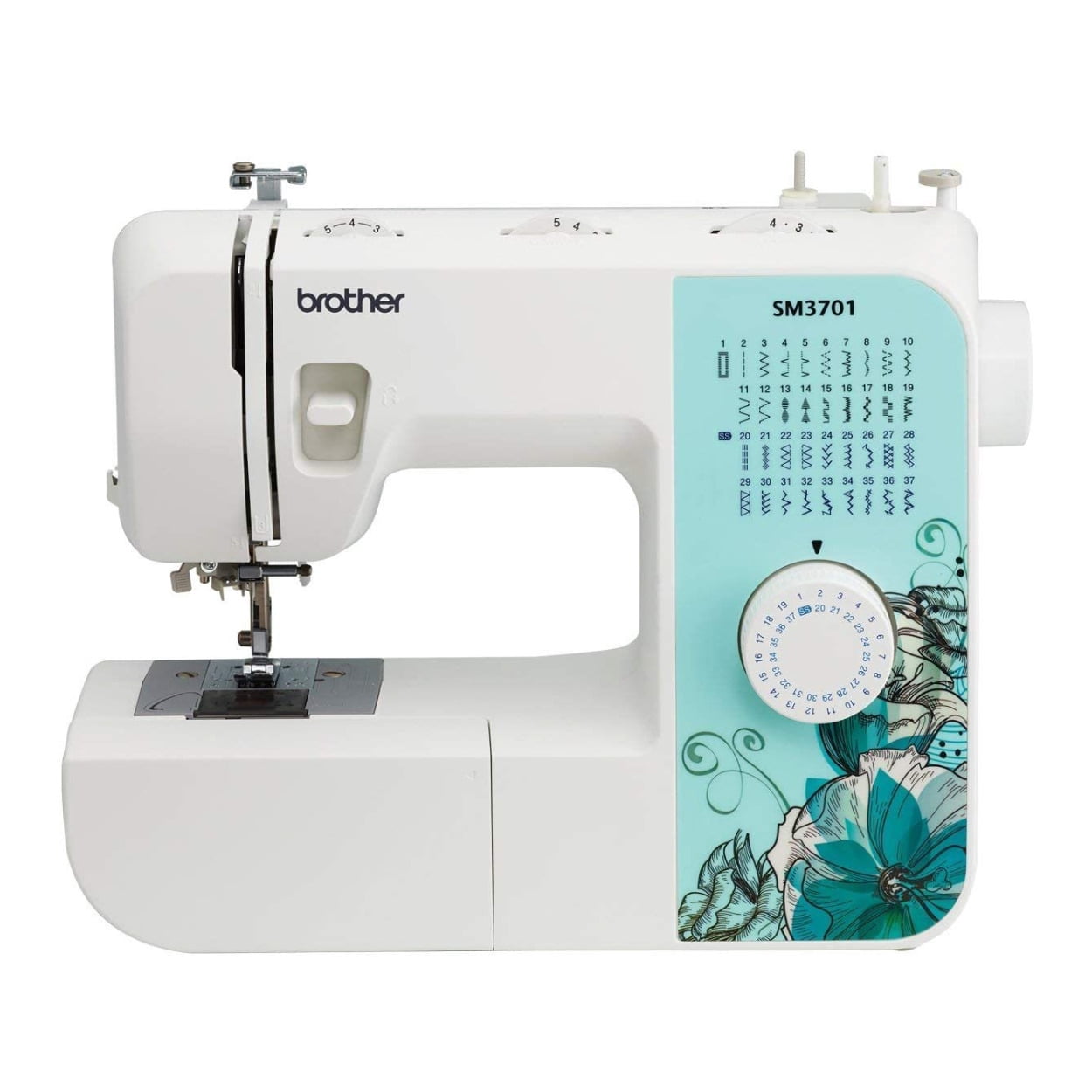 Brother SM3701 37-Stitch Sewing Machine (Multicolor) Bundle with Stabilizer Roll (2 Items)