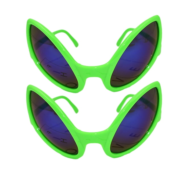 2 gafas divertidas con forma de ET, gafas de baile, gafas de sol de maquillaje, accesorio de disfraz de alienígena para espectáculo de disfraces