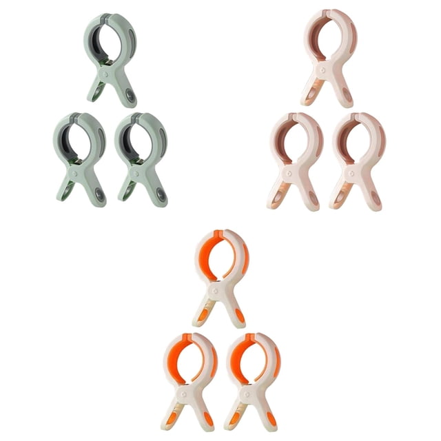 Clips para toallas de playa BLESIY 9 piezas boca de clip grande para Sillas de playa