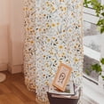 thumbnail image 2 of PixelForge Boho Floral Linen Curtain, Farmhouse Curtain for Living Room, Light Filtering Rod Pocket, 1 Panel, Mustard Floral, 52 x 84 Inches, 2 of 7