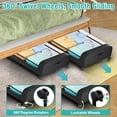 thumbnail image 4 of Under Bed Storage Containers, 4 PK Under Bed Shoe Storage With Wheels,Under Bed Storage Bins Drawer For Clothes, Blankets And Shoes, Bedding,Black, 4 of 8