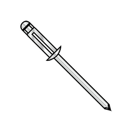 

5/32X.039-.275 Aluminum Trebol Dome Head Rivet (Pack Qty 2 000) BC-ADATSB-0523