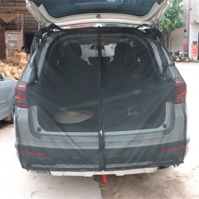 Red de Camping para coche SUV, pantalla de malla para portón trasero de 180cm con accesorio magnético, accesorios ideales para mosquitos para acampar