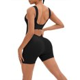 thumbnail image 5 of INSPIRE CHIC Women's U Neck Full Body Shaper Hollow Back Butt Lifter Shapewear Bodysuit S Black, 5 of 6