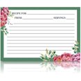 thumbnail image 1 of czcpp-Recipe Card Set - 25 Recipe Cards 4 x 6 Inch, Perfect Size for a Recipe Card Box for Wedding, Bridal Shower Recipe Cards, Make Your Own Recipe Book, Green & Peonies - Newlyweds, 1 of 4