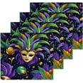 thumbnail image 2 of Mardi Gras Washcloths Set of 6-12 x 12 inch Pure Cotton Wash Cloth Highly Absorbent and Soft Fingertip Towels Face Cloths for Bath, Spa Wash cloth, 2 of 7