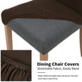 thumbnail image 4 of Smiry 6 Pack Chair Covers for Dining Room, Stretch Chair Protector Slipcovers, Brown, 4 of 7