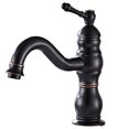thumbnail image 1 of Grifo de lavabo negro retro, grifo de baño giratorio 360, grifo mezclador de lavabo de latón, grifo mezclador de baño con nueva válvula de cerámica, 1 of 6