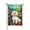 Color 2, variant on Welcome White Dog Garden Flag For Home Outdoor Garden Yard Decor 12x18 Inch