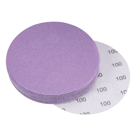 

15 Pack 5-Inch Purple Sanding Discs 100 Grits Hook & Loop Professional Aluminum Oxide Sandpaper