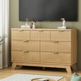 thumbnail image 3 of FANRAL 7 Drawers Dresser Fluted Dresser for Bedroom,Wooden Chest of Drawers Modern Dresser for Closet,Natural Oak Dresser, 3 of 8