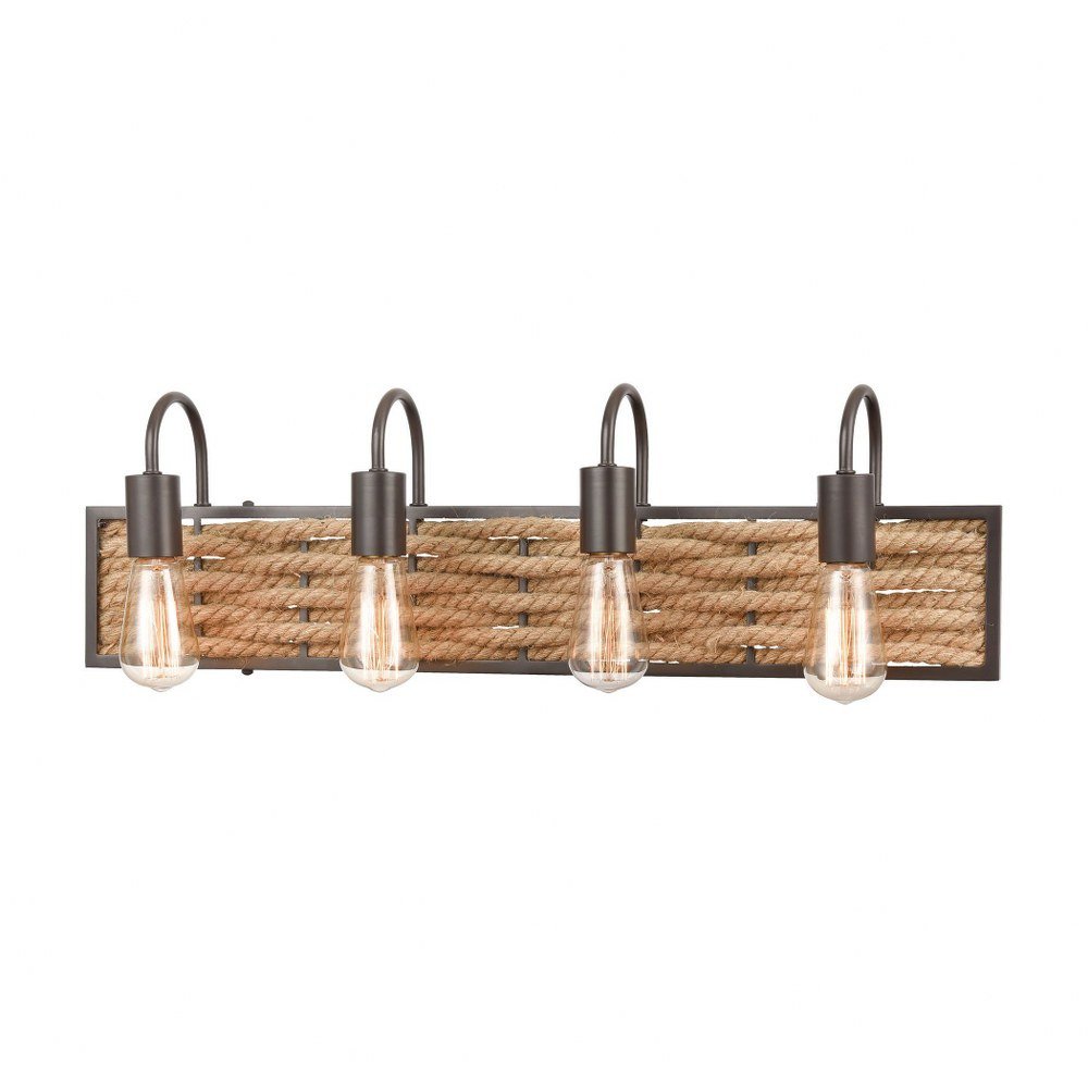4 Down Light Vanity Light With Oil Rubbed Bronze Finish Made Of Natural