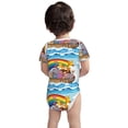 thumbnail image 5 of Daiia Rainbow Animals on Noah's Ark Printed Unisex-Baby Short Sleeve Onesies Bodysuits Baby Climbing Clothes Soft and Comfortable Romper with Expandable Shoulder Design-18 Months, 5 of 8