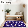 thumbnail image 3 of ODIKA 3'x5' Machine Washable Non-Slip Area Rug, Nordic and Reindeer Christmas with Snowdrift High Traffic Rug with Pad, Blue, 621744, 3 of 8