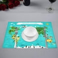 thumbnail image 2 of MKHERT World Map with Animals and Birds Placemats Table Mats for Dining Room Kitchen Table Decoration 12x18 inch,Set of 4, 2 of 4