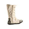 thumbnail image 4 of TMA EYES Long Washed Contrast-Stitch Lace Eyes Side Zipper Women's Boots, 4 of 6