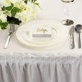thumbnail image 2 of Juvale Rectangular Plastic Table Skirt - Wedding & Baby Shower Decor Ruffle Table Skirts - Easy Adhesive Installation & Outdoor Use Plastic Skirting - Pack of 6, 29 in H x 14 Ft L, White, 2 of 8