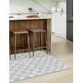 thumbnail image 5 of Unique Loom Chindi Cotton Collection Area Rug - Checkered (4' 1" x 6' 1" Rectangle Ivory/Gray), 5 of 9