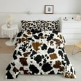 thumbnail image 2 of Erosebridal Cartoon Cow Print Bedding Sets King with Comforter, Farm Animal Duvet Insert, Modern Fashion Reversible Bedding King Comforter Set, Super Cozy Room Decor, 3-Piece, 2 of 8