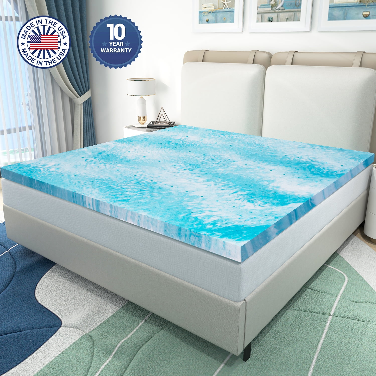 Comfort Magic Mem-Cool 3 Inch Memory Foam Mattress Topper - King - mattress .news