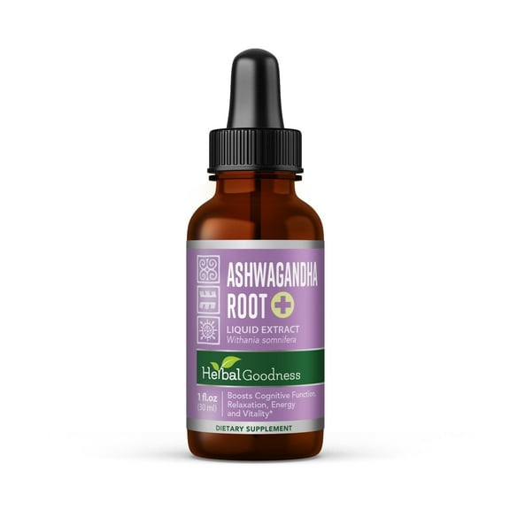 Ashwagandha Root Extract 1fl.oz, USDA Organic Supplements, Natural Calm, Mood Support Supplement, Adaptogenic, Liquid Drops - Herbal Goodness