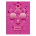 thumbnail image 5 of Wild Bobby Pink Breast Cancer Sugar Skull US Flag Breast Cancer Awareness Unisex Crewneck Sweatshirt, Fuschia, Small, 5 of 5