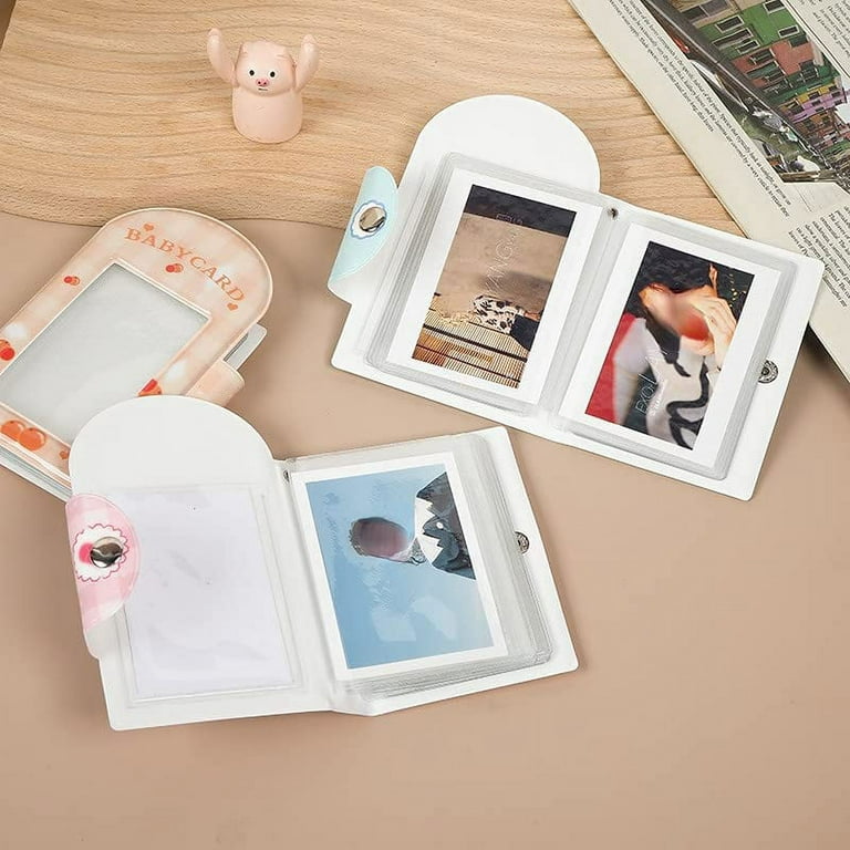 DanceeMangoos 3 Inch Kawaii Kpop Photocard Binder Cute Mini Idol Photo  Album Photocard Holder Aesthetic Card Binder, Photocard Sleeves 40 Pockets  (White) 
