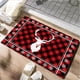 thumbnail image 5 of Alfombra Navideña de Terciopelo Cristal con Diseño de Cuernos y Cuadros | Alfombrilla Antideslizante para Baño | Roja | 40 X 60 Cm | Estilo Festivo y Moderno | Decoración Navideña | 1 Alfombra, 5 of 6