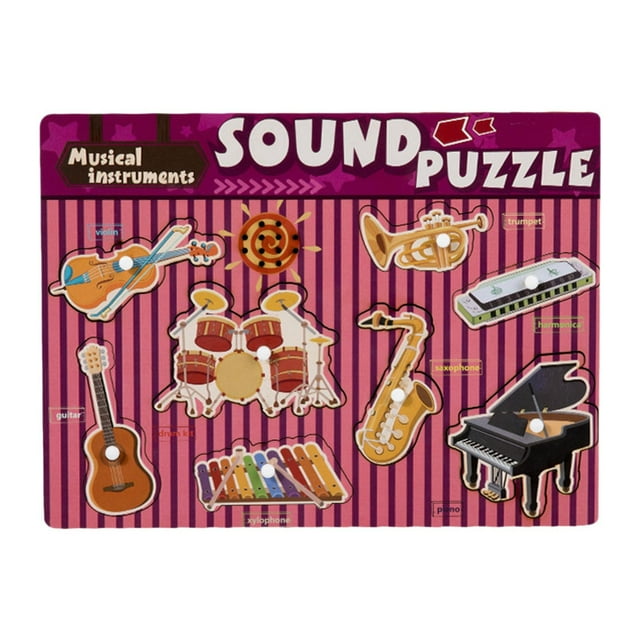 Rompecabezas de sonido, rompecabezas, cognición, dibujos animados, juguete de educación temprana, juguete de madera para música