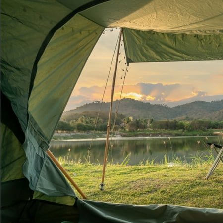 WHAMVOX Green Steel Canopy Pole Holder for Outdoor Use and Portable camping tent rod holder