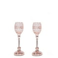 thumbnail image 3 of Efavormart Rose Gold 14" Tall Crystal Candle Holder Goblet Votive Wedding Chandelier Decorative Centerpiece Set of 2, 3 of 8