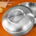 thumbnail image 6 of SANQIAHOME 47oz/8.3" Quality Stainless Steel Salad Bowl 2pcs/set – Double-walled Anti-scald, Dishwasher Safe, Large Serving Bowl for Family & Parties Golden, large-capacity soup bowl, 6 of 10