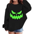 thumbnail image 4 of Mercatoo Boys Girls Pullover Halloween Crewneck Long Sleeve Pumpkin Graphic Printed Sweatshirt Loose Warm Tops, 4 of 6