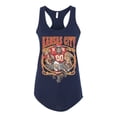thumbnail image 2 of Wild Bobby,Kansas City Fan KC Fantasy Football Sports, Ladies Racerback Tank Top, Navy, Medium, 2 of 3