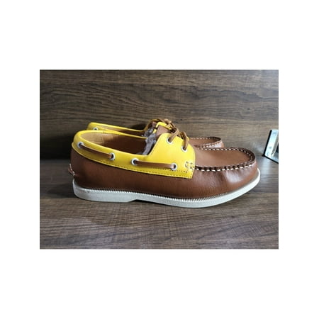 

CLUBROOM Mens Brown Comfort Elliot Round Toe Lace-Up Boat Shoes 10 M