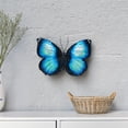 thumbnail image 2 of Eangee Home Design Butterfly Wall Decor Blue And Black, Capiz and Metal, Indoor / Outdoor Safe, 11x1x8 Inches, 2 of 5